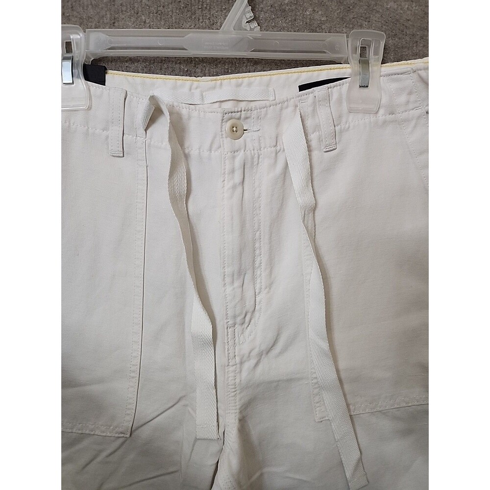 Banana Republic Dockside Pants Mens 35 Cream Linen Blend Beach Vacation NEW - Picture 5 of 11